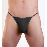 MENS LYCRA G-STRING BLACK SMALL-MEDIUM